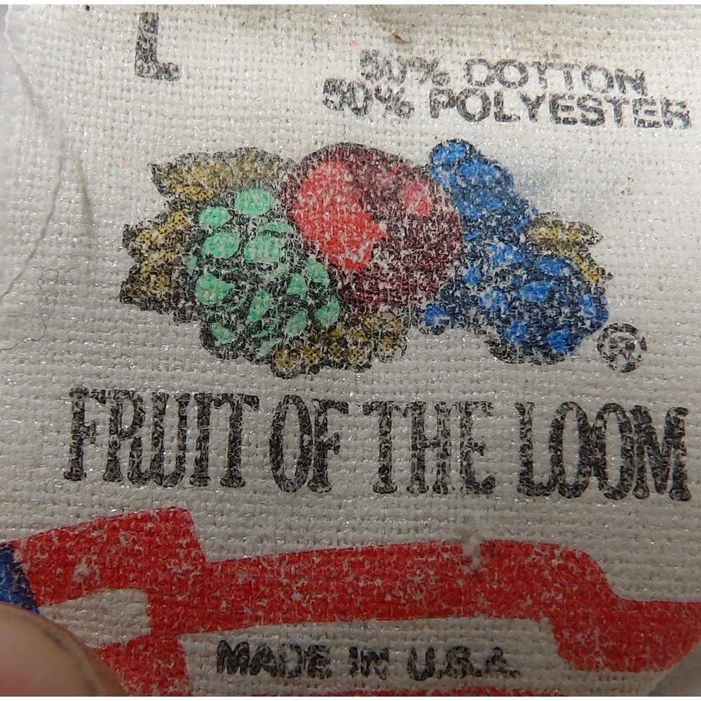 VTG 80s Fruit Of The Loom Birds Of A Feather Crewneck Sweatshirt White Large USA - Picture 3 of 16
